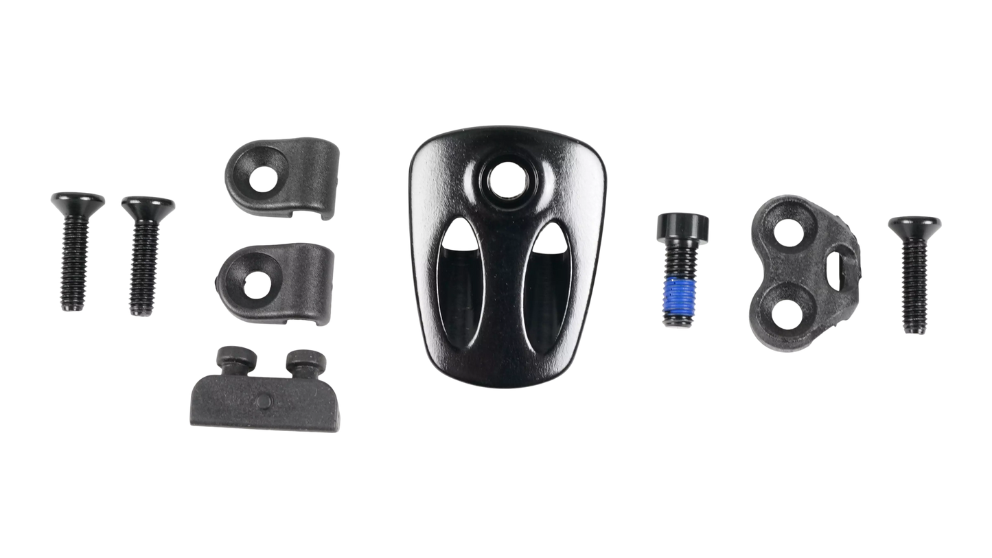 CBG MY16-18 ALLOY FSR CBG KIT, 1-BOLT 5MM CLIP (2 PCS.) / 2-BOLT 5MM CLIP (1 PCS.) / ALLOY DOWNTUBE EXIT PORT HOOD SCOOP (1 PCS.)