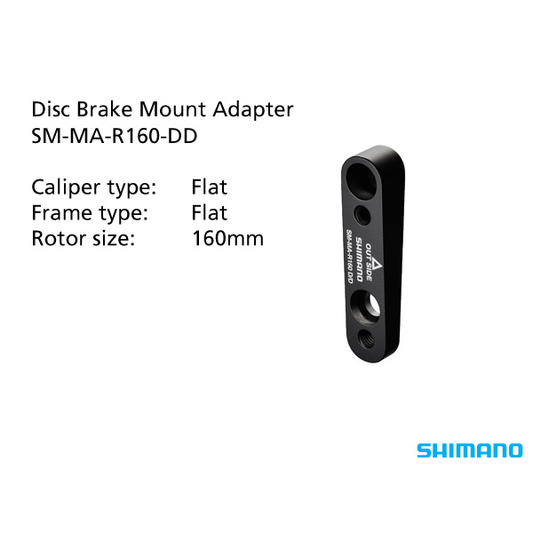 SHIMANO ADAPTER 160mm REAR CALIPER: FLAT MOUNT: FLAT