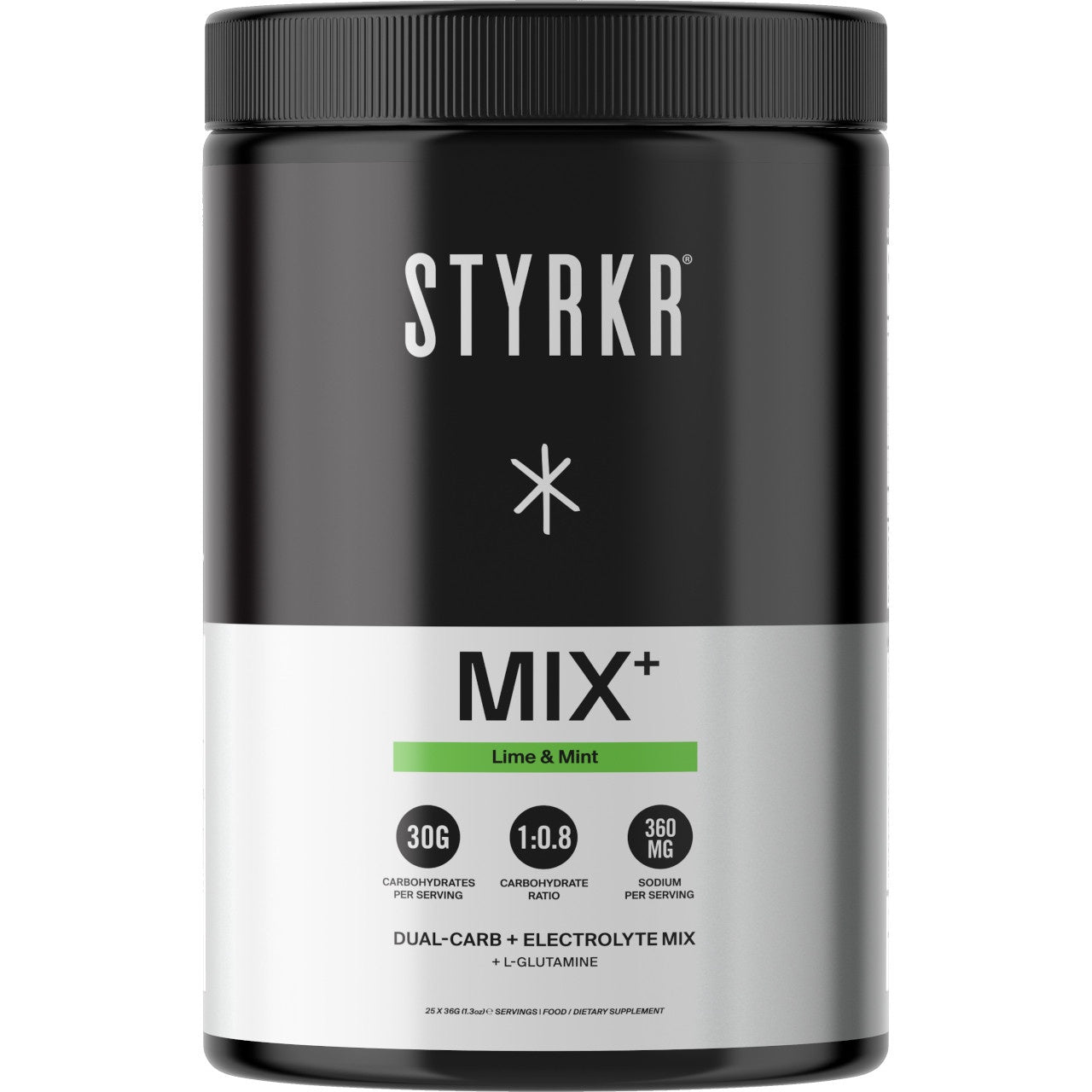 Styrkr Mix+ Lime Mint Dual-Carb & Electrolyte Mix 895g