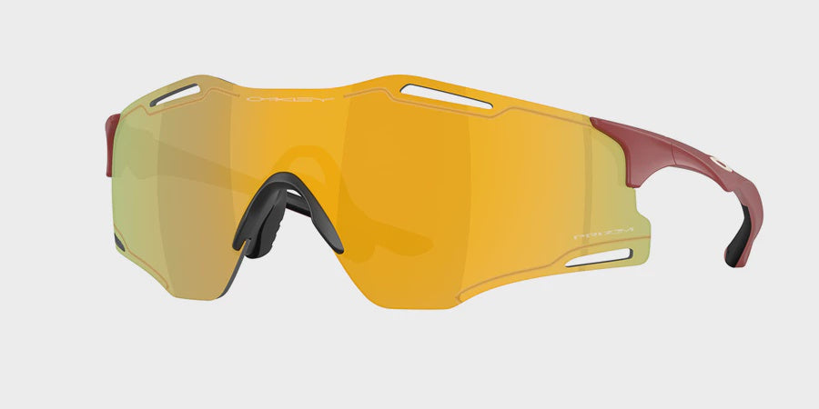 OAKLEY CYBR ZERO MATTE IRON RED W/ PRIZM 24K