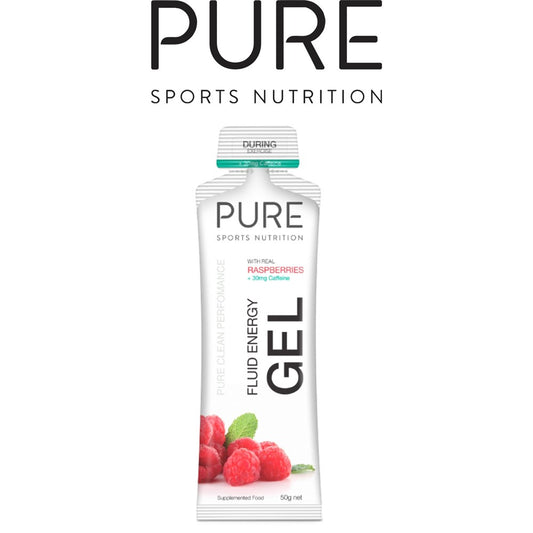 Pure Fluid Energy Gel 50g Raspberry Caffeine