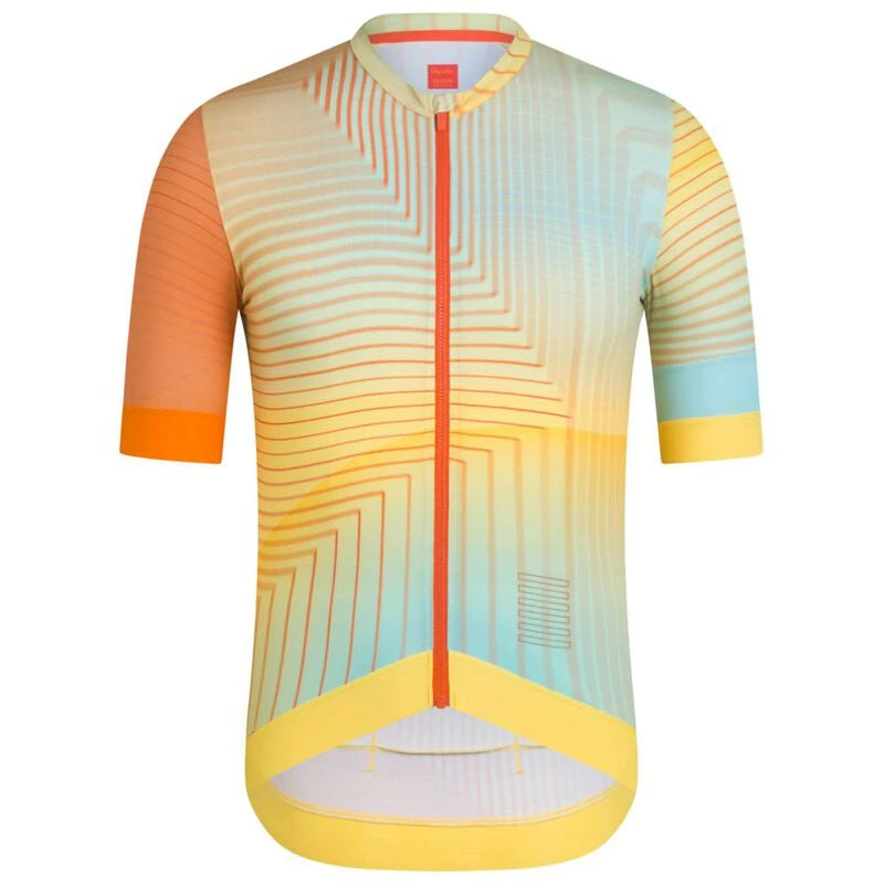 RAPHA PRO TEAM TRAINING JERSEY YELLOW/BRIGHT BLUE