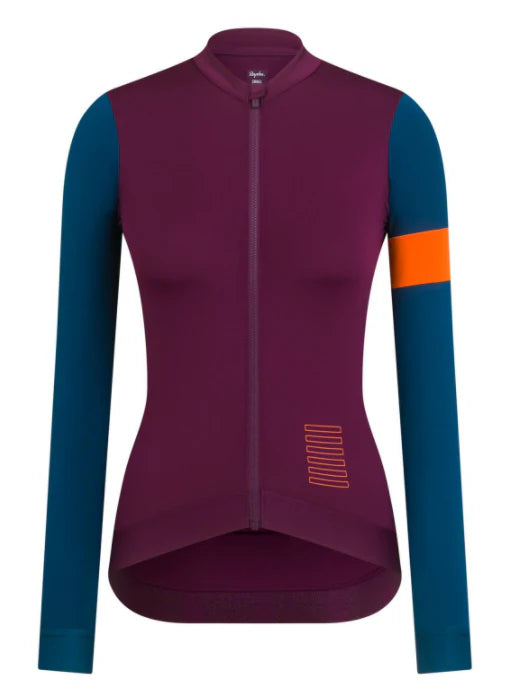 RAPHA WOMENS PRO TEAM LONG SLV TRAINING JERSEY SM PURPLE TEAL