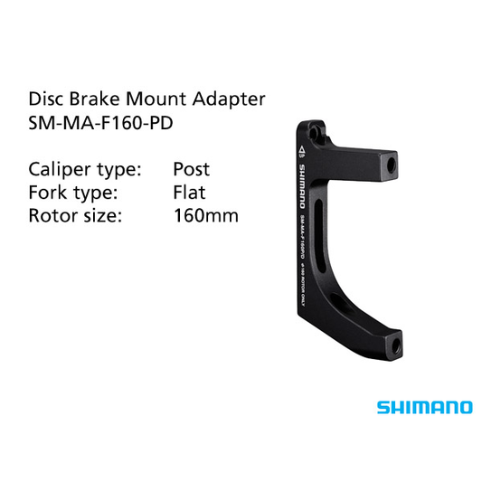 SM-MA-F160-PD ADAPTER 140mm FRONT CALIPER: POST 160mm MOUNT: FLAT