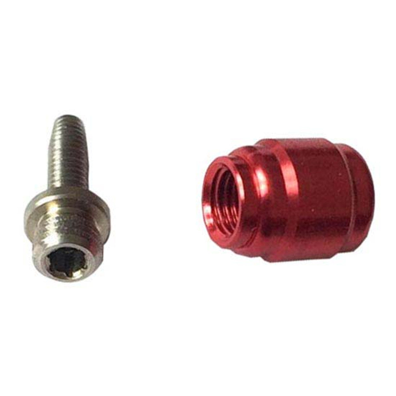 DISC BRAKE HOSE FITTING KIT - (INCLUDES 1 THREADED HOSE BARB, 1 RED COMP FITTING) - AVID & SRAM BRAKES